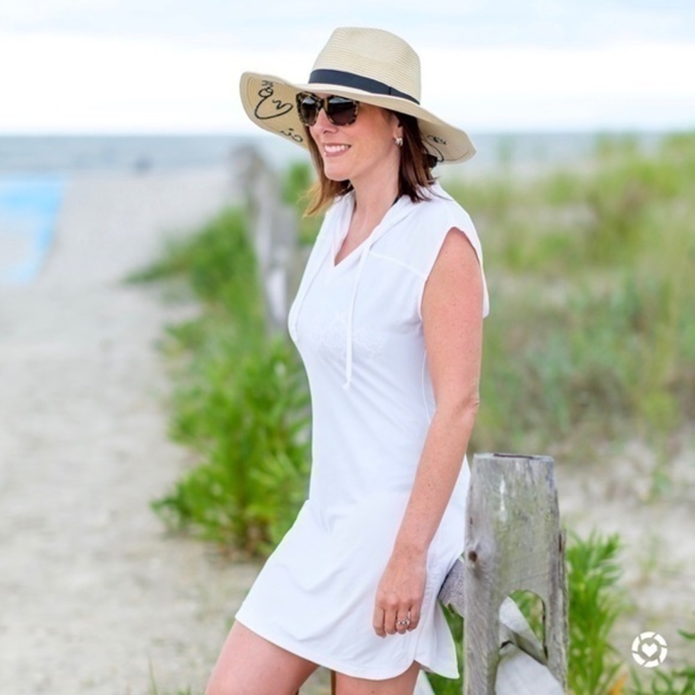 New York & Co hooded dress/white dress